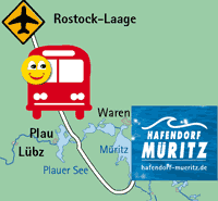 Shuttlebus von Rostock-Laage ins Ferienparadies